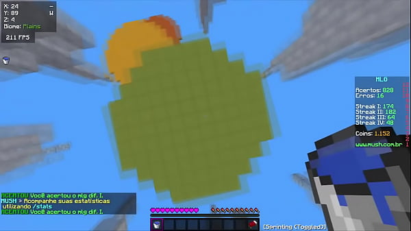 Ficando molhadinho ao som de rap do minecraft