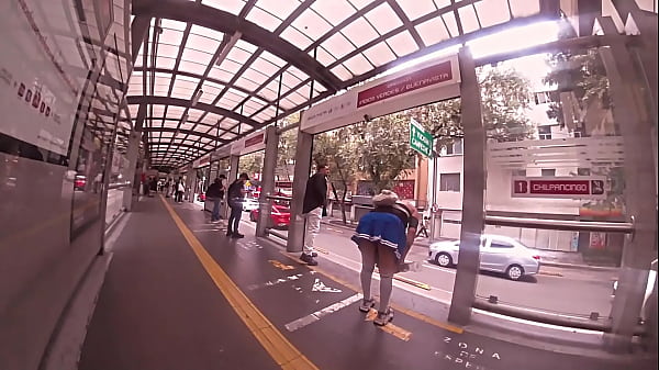 She was wearing a very short skirt and she can't help but rub my cock on her buttocks, ARRIMONES CDMX