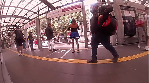 She was wearing a very short skirt and she can't help but rub my cock on her buttocks, ARRIMONES CDMX