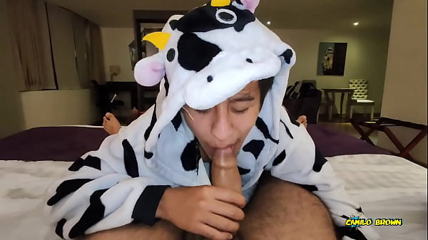 Anal Fucking POV Dreichwe in a cow pijama sucki...
