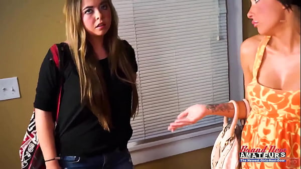 Coed Blonde Madelyn And Sexy Brunette Sofia Lick Each Othrs Pussy And Tits!