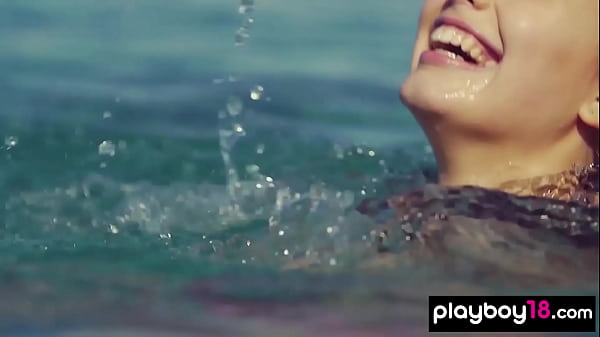 Shy but yet totally free spirit teen Katrine Pirs slips out of her bikini