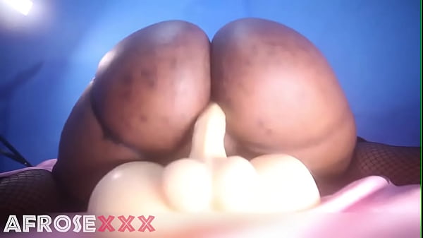 Download Video - Lonely African woman riding a male torso sex toy