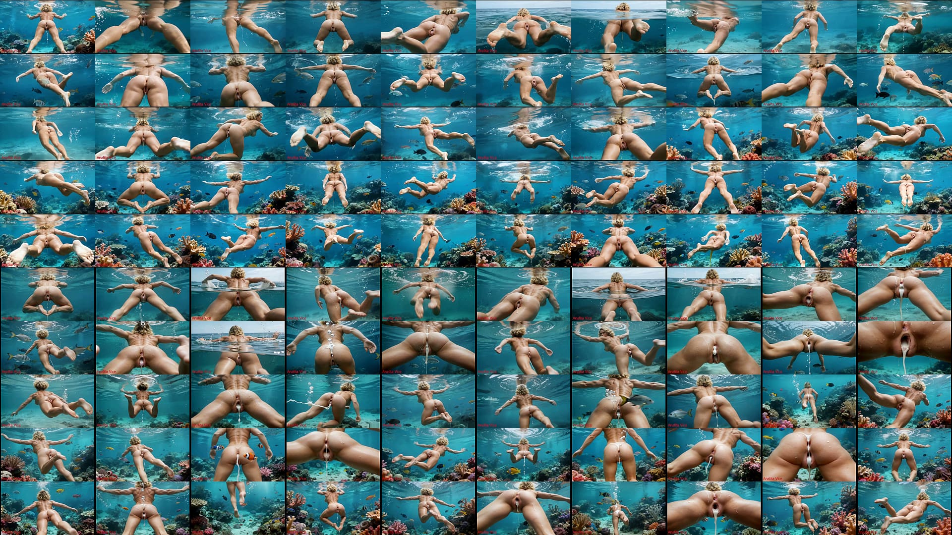 Stranger cum inside me on the beach. Creampie underwater and naked swimming (By AI) 预览图