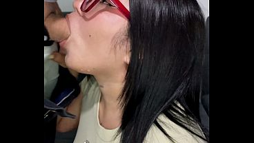 I Picked Up This Petite Colombian Girl with Glasses and Covered Her Blouse in Cum