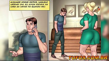 The curvy aunt surprised the young man in the shower! And things got hot!