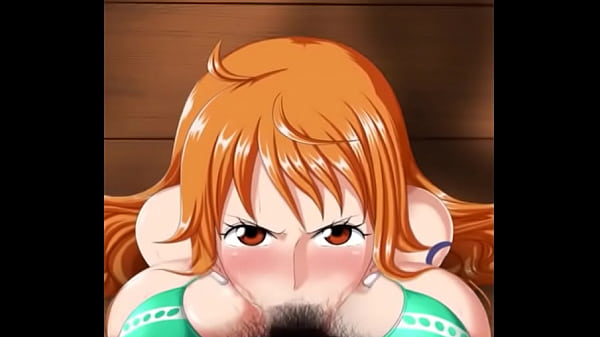 Nami swallowing a lot of