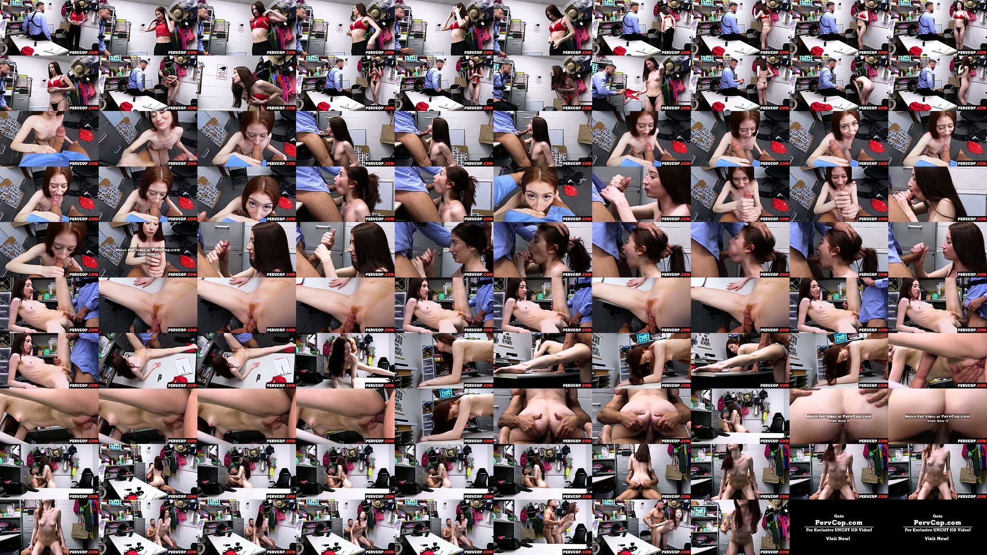 Caught Hiding Stolen Rings in Her Pizza Box and Bra, Ava Pays with Pussy - Pervcop 预览图
