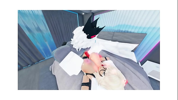 Blonde bimbo gets backshots from Demon