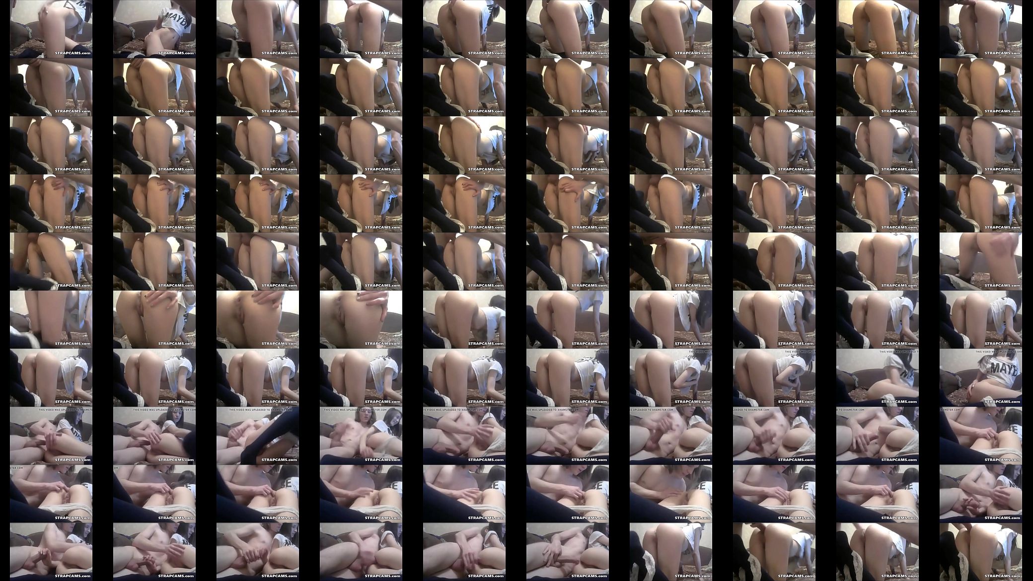 Horny Teen Fucked From Behind On Webcam 预览图