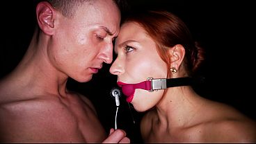 Ballgagged Redhead Clemence Audiard Gets Destroyed by Big Cock!