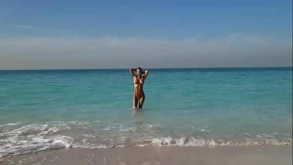 Naughty Monika Fox POV Blowjob With Cum On The Beach