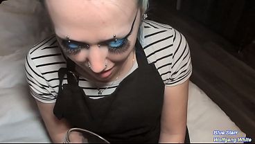 Kinky Alternative Barista Girl Satisfies The Customer With Her Mouth - POV Roleplay with Blue Starr