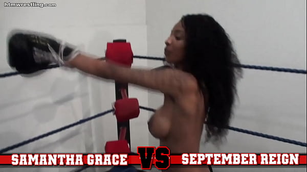 Interracial Foxy Boxing Topless