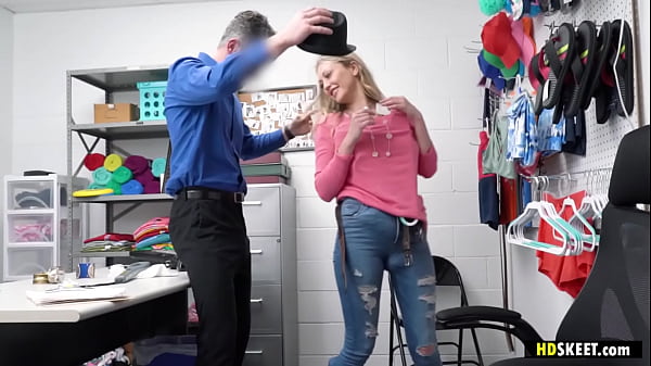 Maniac shoplifter Adira Allure punished by Mike Mancini