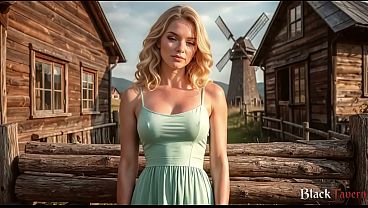 美しいブロンドの女性が、大きな黒いペニスを持つ男に処女を奪われた [AI]