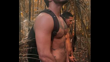 While urinating, his penis got hard.