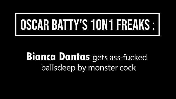 Tiny Brazilian teen, Bianca Dantas, gets her ass fucked Balls-deep by a very big dick (anal, huge gape, monster cock, slim girl, balls deep) OB173
