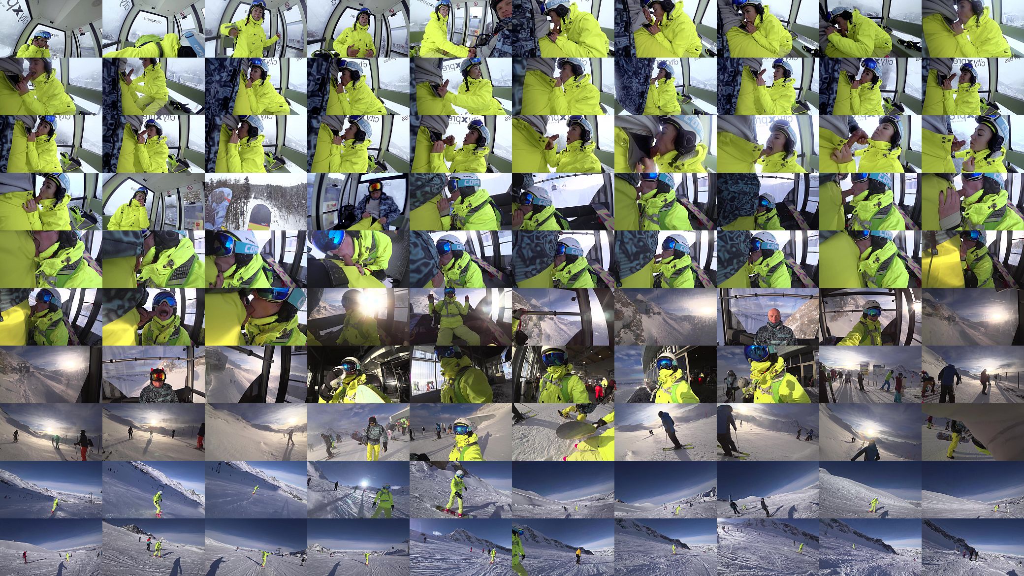 4K Public cumshot on mouth in ski lift Part 1, 2 预览图