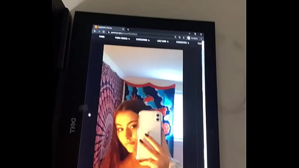 Cumming all over huge white tits