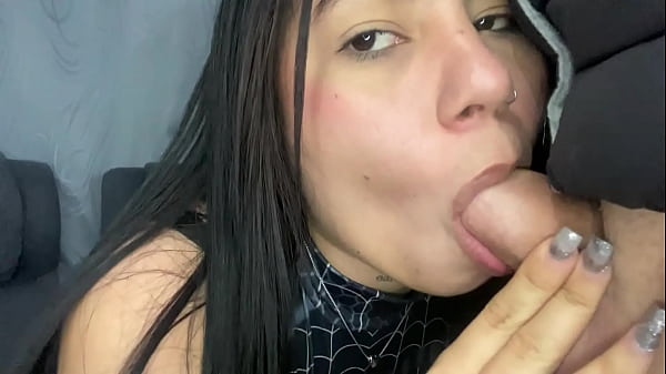 Little slut giving a great blowjob