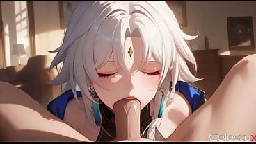 As soon as Feixiao saw my huge cock, she got all wet and begged me to make her my sex slave.[AI]