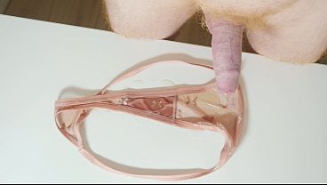 Peeing over my thong panties
