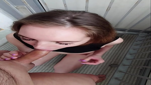 Vika Lita - Blowjob on balcony