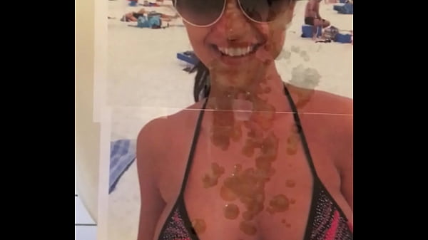 Lore gets a cum fiesta all over her