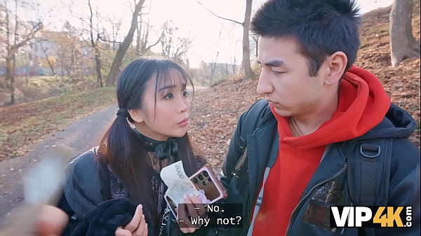 VIP4K. Kawaii tourist Sakura sucks stranger's cock in front of her BF in public