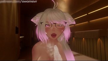Hot Futa Girl Get's Horny In The Sauna Then Fucks You With Her Girlcock