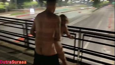 The womanizer fucked me in the middle of the street and the cuckold just stood there watching.