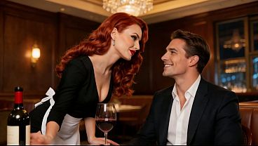 Ep 2 Jessica R works as a waitress in a very luxurious restaurant, after the shift she is fucked mercilessly by the handsome and mysterious man - porn in Spanish - audio in Spanish