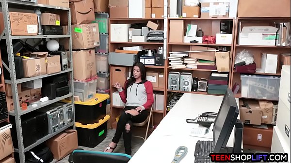 Latina teen thief gets caught stealing from a store