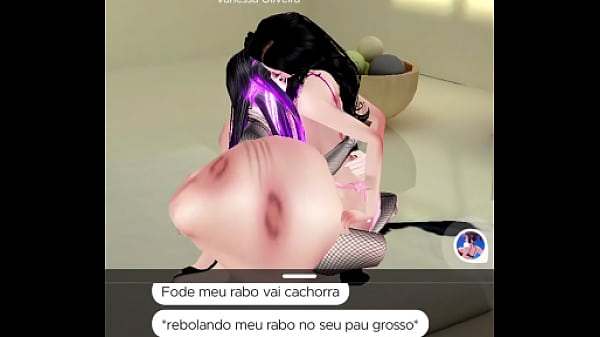 Minha Esposa Rabuda Dando para a minha amiga Trans no Imvu!!!