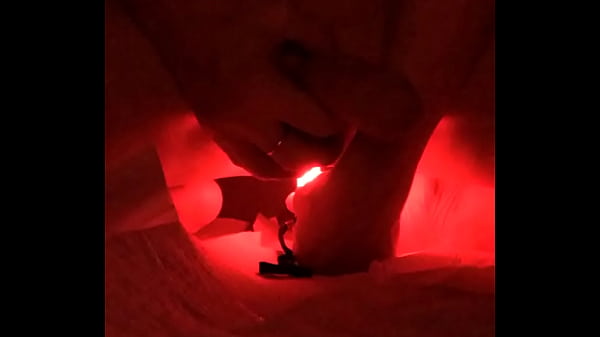 Sissy fuck with glow stick