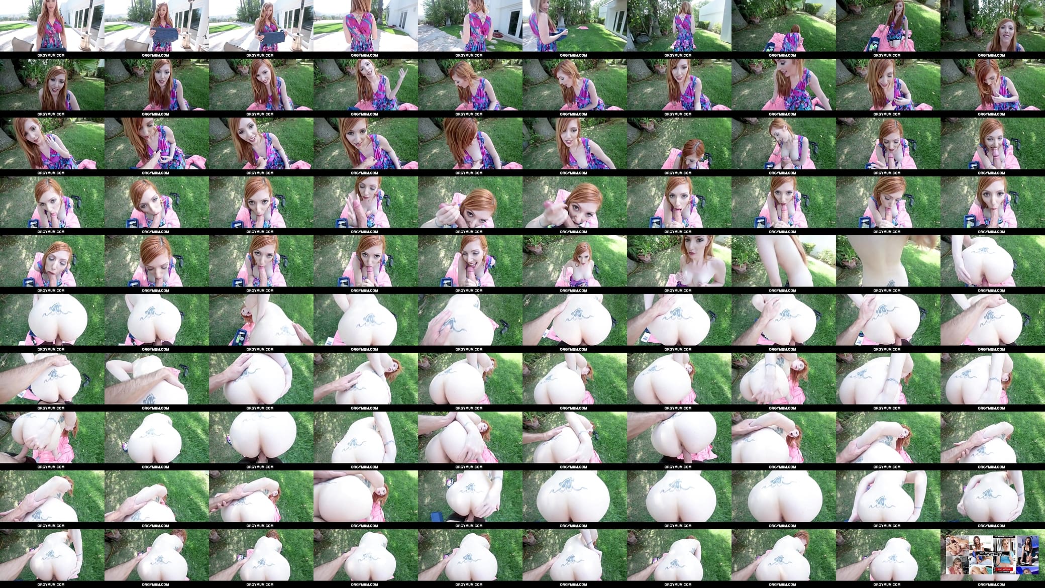 Horny Big Tits Redhead MILF Step Mom Lauren Phillips Outdoor Fuck With Step Son While On A Picnic POV 预览图