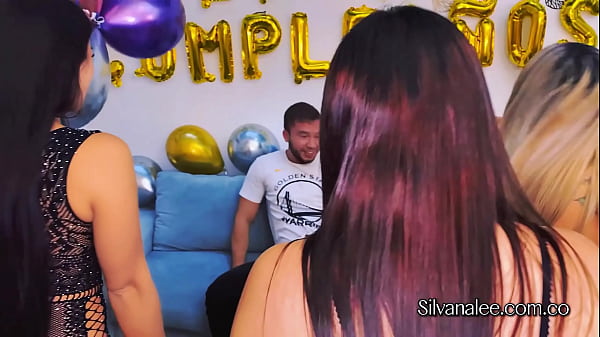 Silvana Lee and her big ass Latina friends give Brian Evansx a foursome