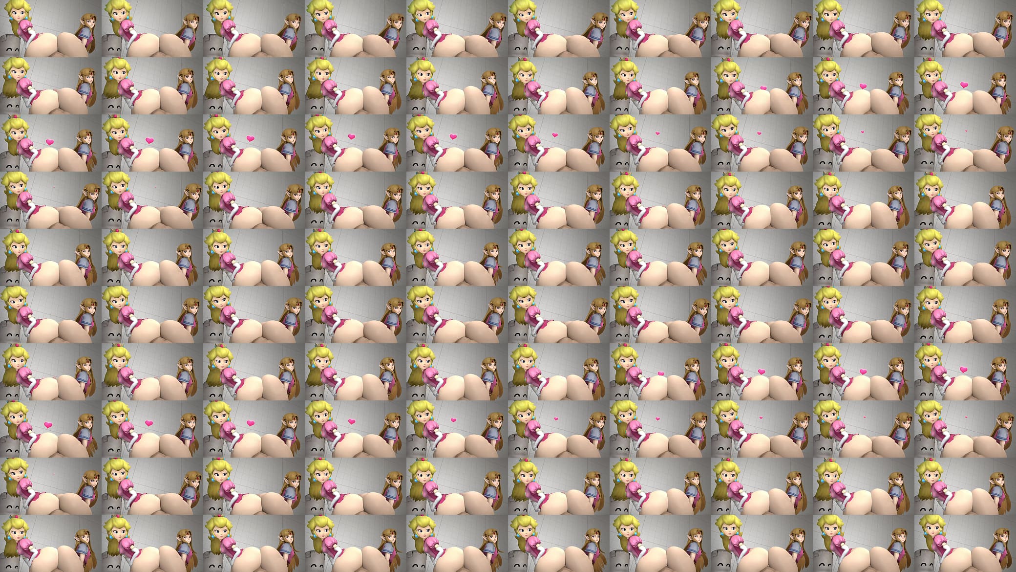 Zelda &amp; Peach&#039;s double buttjob 预览图