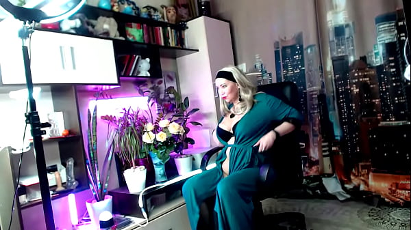 Very hot mature dirty talk and hard dildo fucking performed by a mature slutty bitch with big tits))