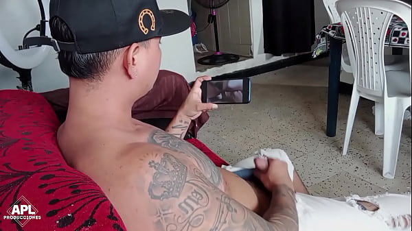 I come home and find my horny stepson touching his big cock in the living room - Part 1