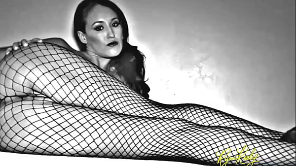 Punk Girl in Fishnet Stockings Fucks Herself with a Big Dildo