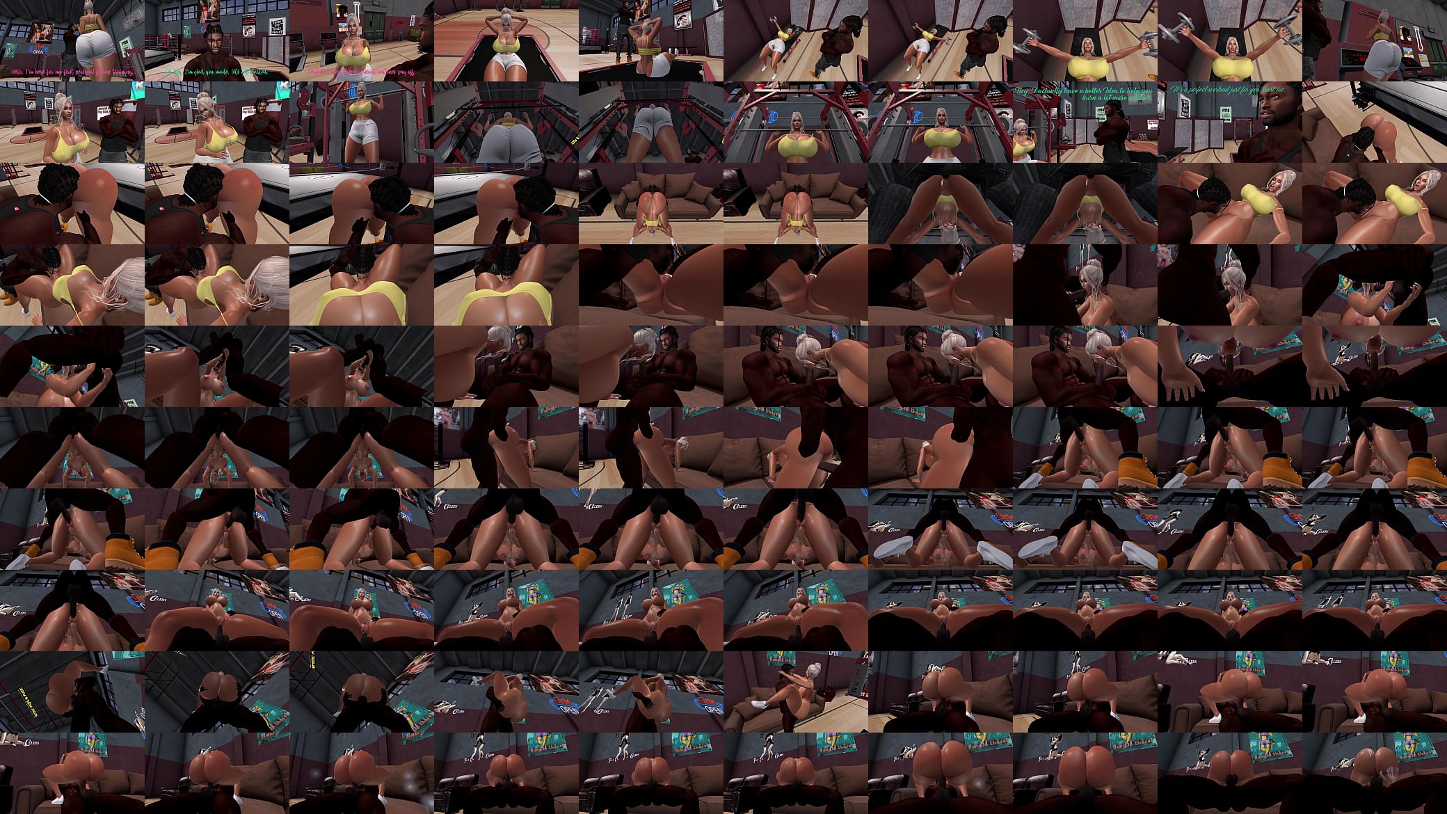 Second Life Black man personal trainer fucks latina woman 预览图