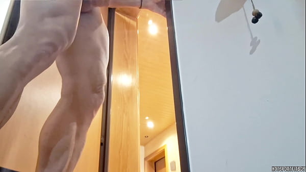 Download Video - Risky Cumshot behind the door - Sexy man