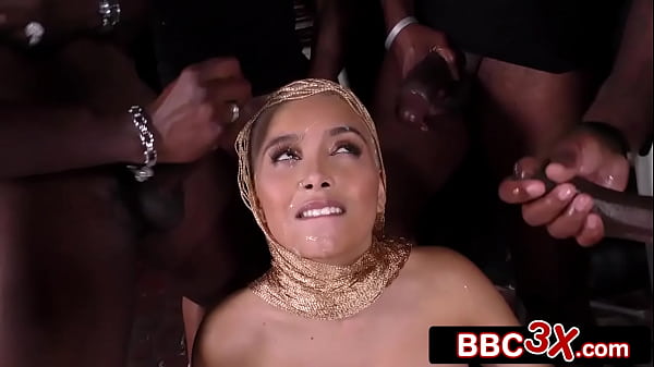 Download Video - Big Tits Middle-Eastern Beauty Gets Facialized By Black Gang In a Bar