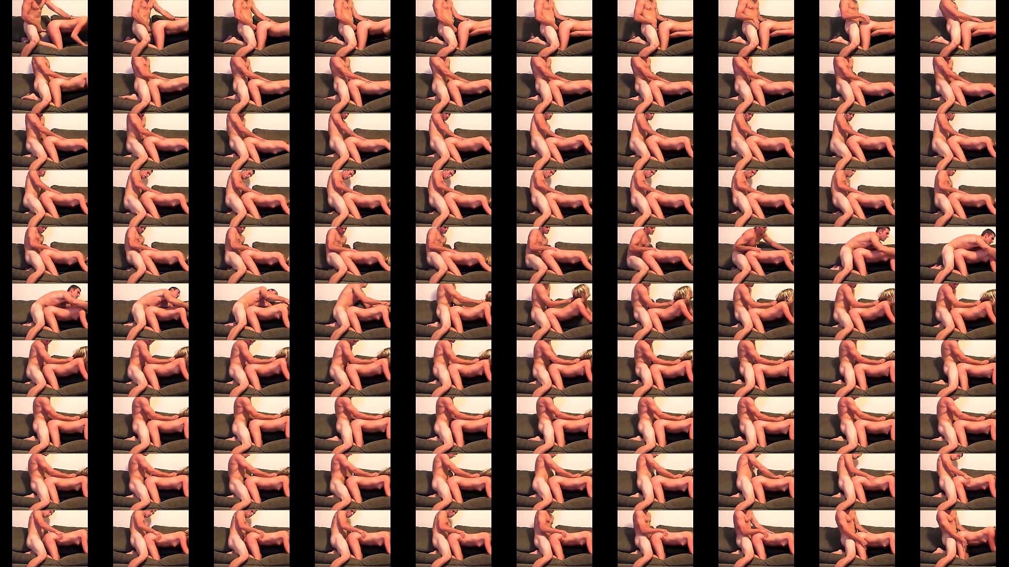 Prise en levrette par le coll&egrave;gue sur le canap&eacute; du salon pendant que sa femme travaille  part 1 预览图
