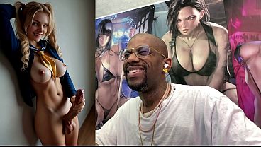 Tasty Big Breast White Blonde Japanese Sailor Transgender Girl Masturbating And Cumming All Over Herself, AI Generated