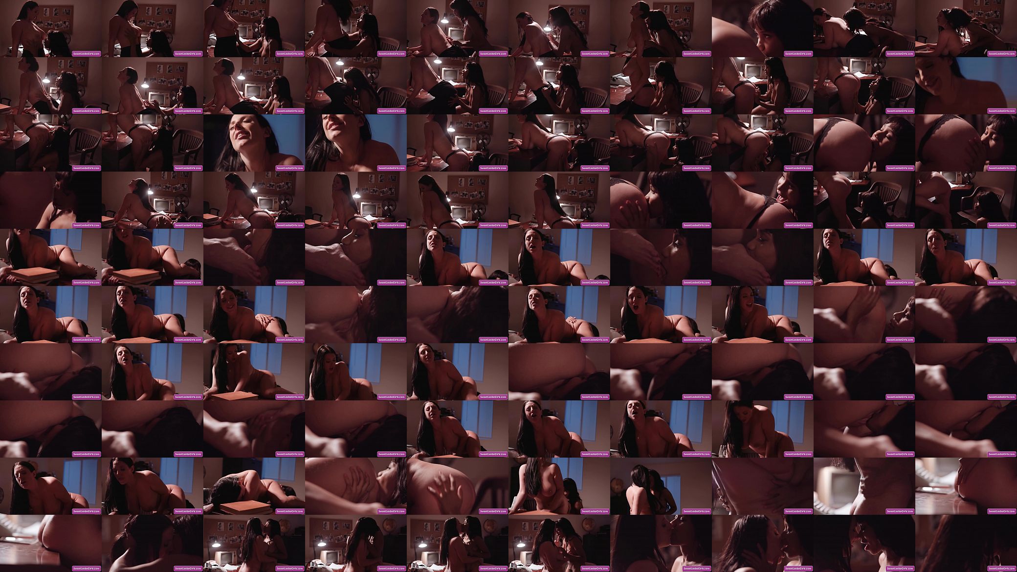 Horny busty lesbian mature hotties Angela White, Jenna Foxx eating pussy and make each other cum 预览图