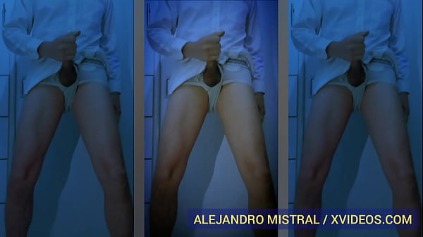 MASTURBATION in white underwear and white shirt Alejandro Mistral again expressing milk