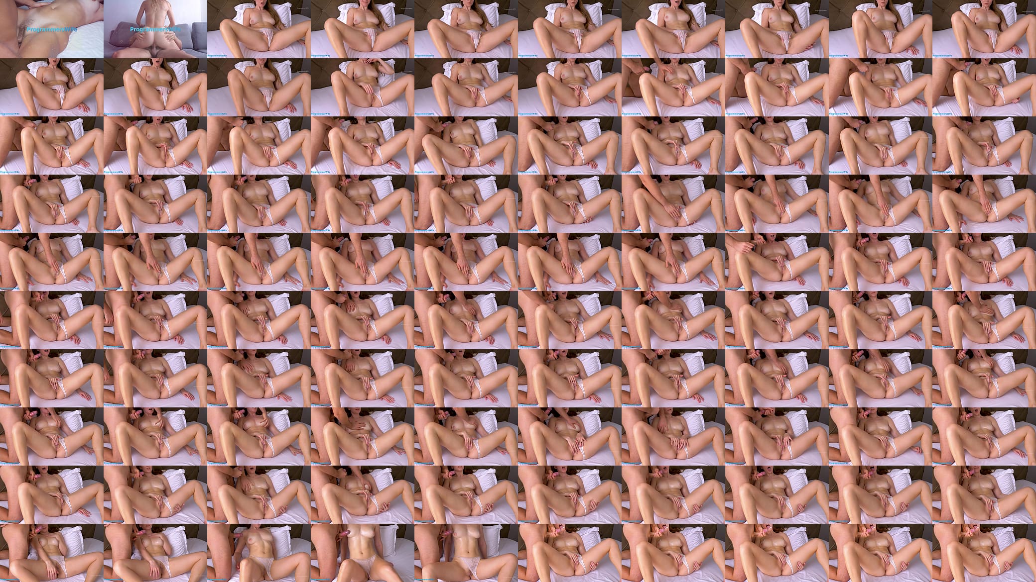 I had 2 orgasms while we masturbate each other, mutual masturbation and cum on tits -ProgrammersWife 预览图